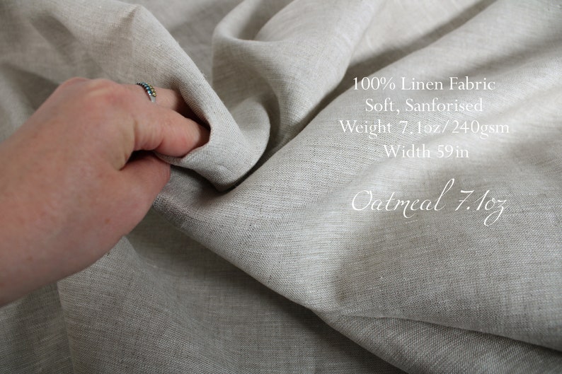 100% linen fabric by the yard for clothing / Washed linen fabric / Natural linen flax fabric by yard / Heavy weight linen fabric from USA image 5