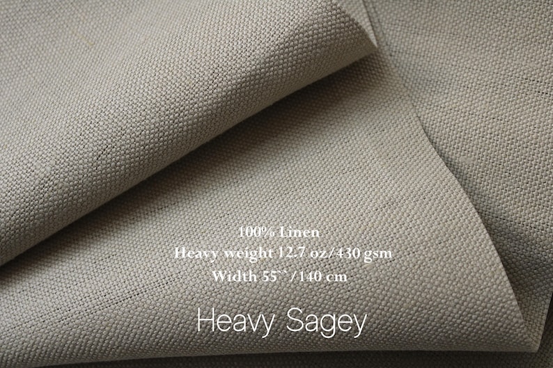 100% Natural Linen fabric by the yard from Europe Natural Light Medium Heavy weight linen for sewing cloth Upholstery linen fabric Heavy Sagey