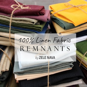Linen Fabric Remnant For Craft Projects (14 oz) - Premium 100% European Linen, Quilting fabric Linen Scraps ,  Sustainable Crafting Material