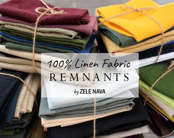 Linen Fabric Remnant For Craft Projects (14 oz) - Premium 100% European Linen, Quilting fabric Linen Scraps ,  Sustainable Crafting Material
