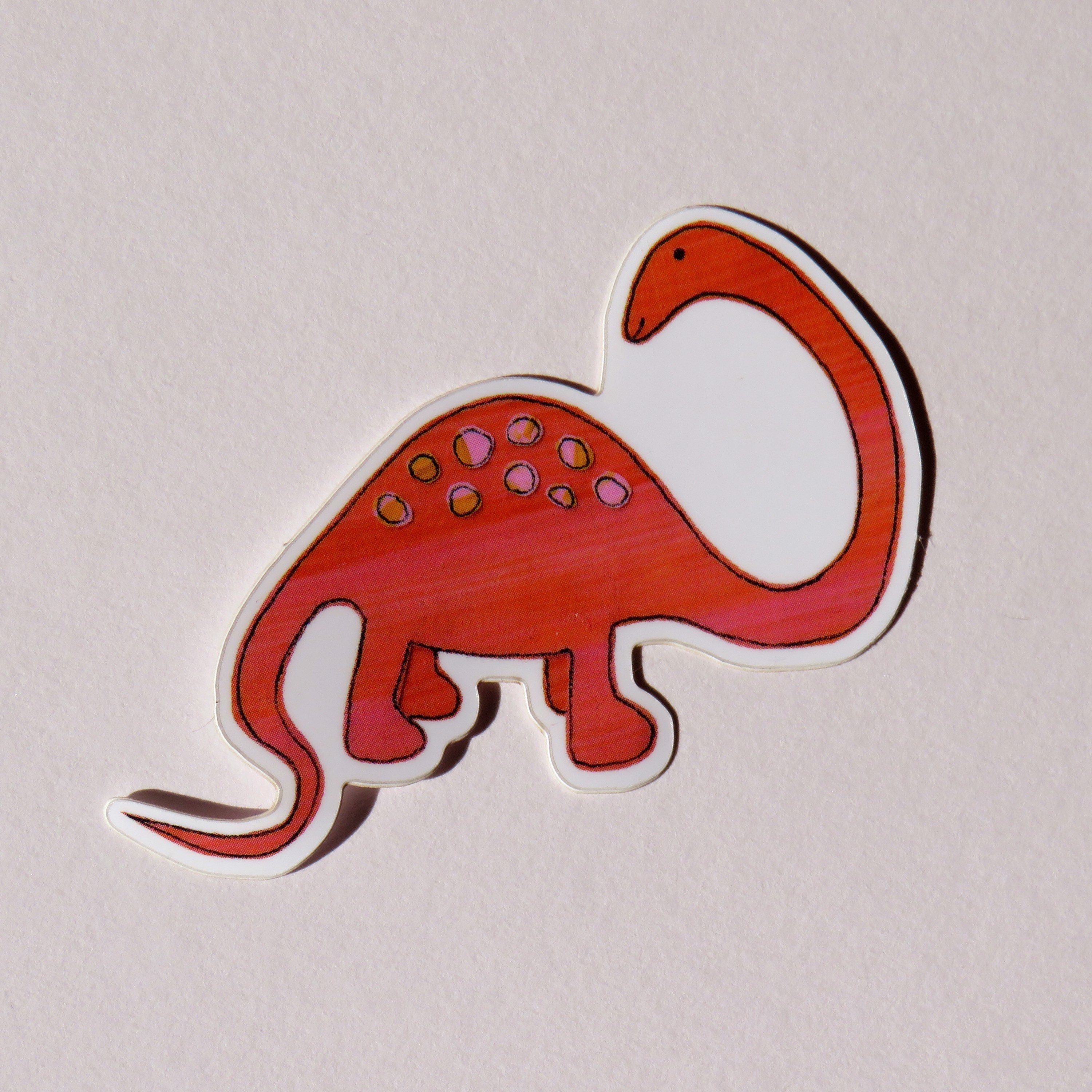 Dinosaur Sticker / Dino vinyl sticker / pink dinosaur sticker Etsy