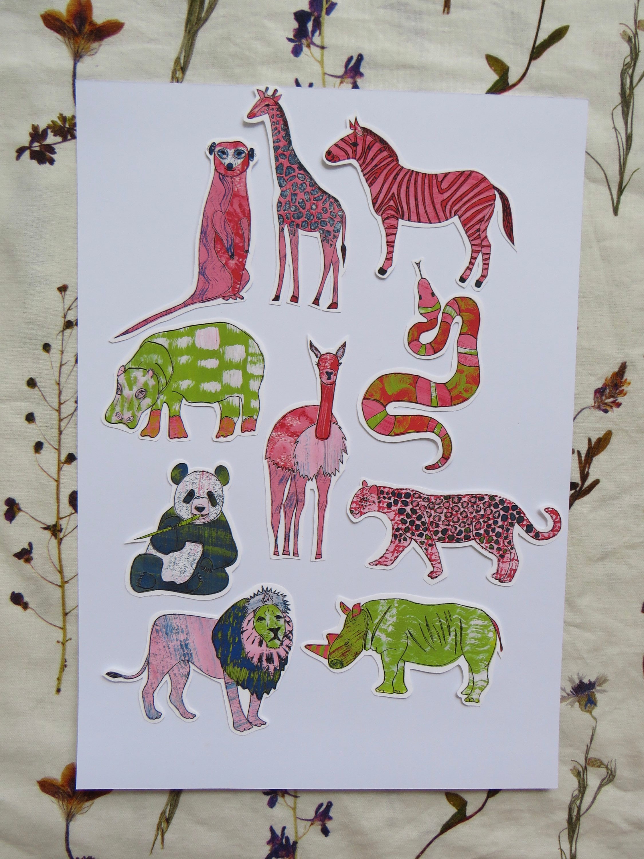 A pack of 11 animal stickers Etsy