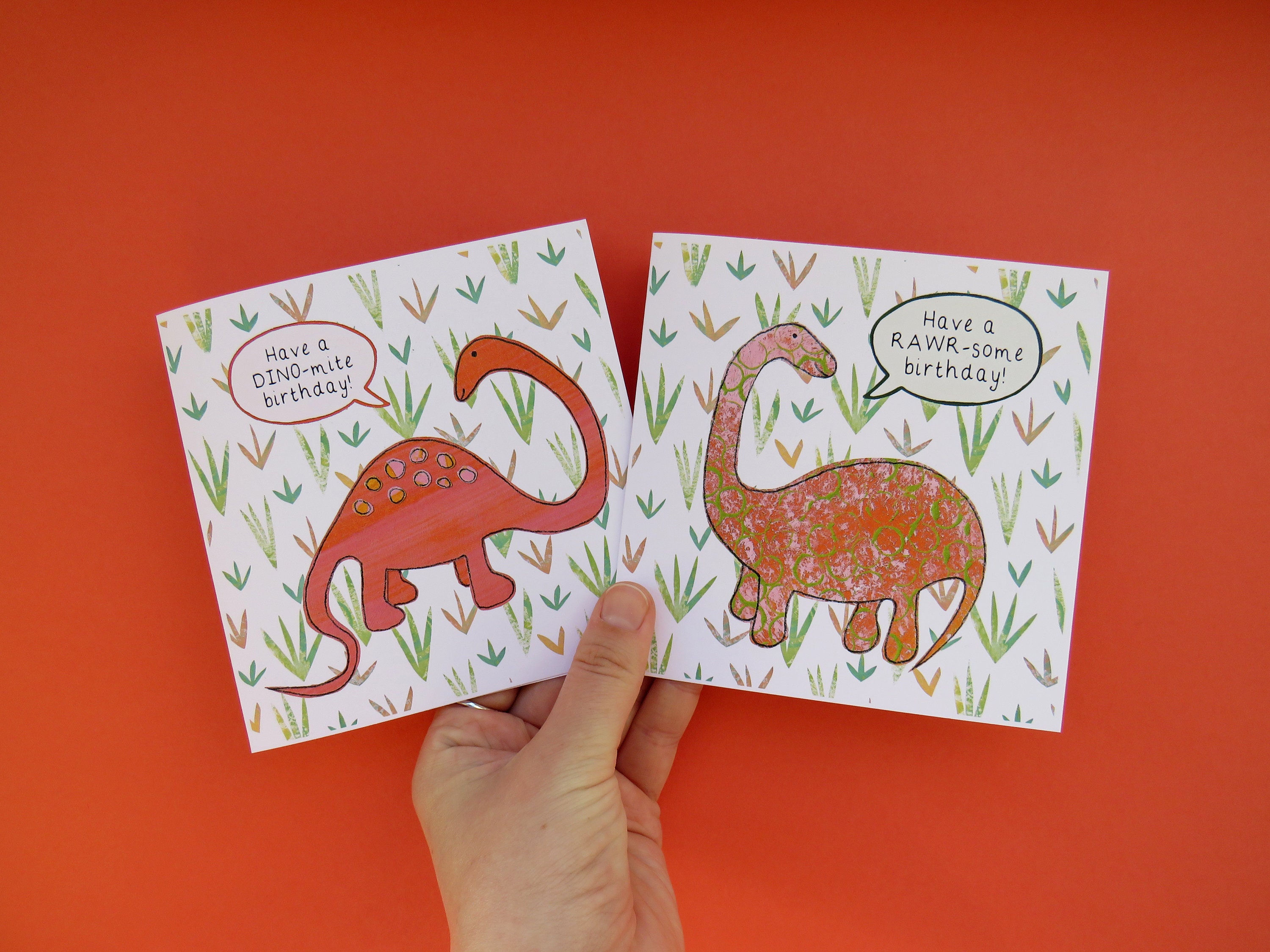 Dinosaurier-Geburtstagskarten 2 Pack / Dino-Grußkarte / alles | Etsy