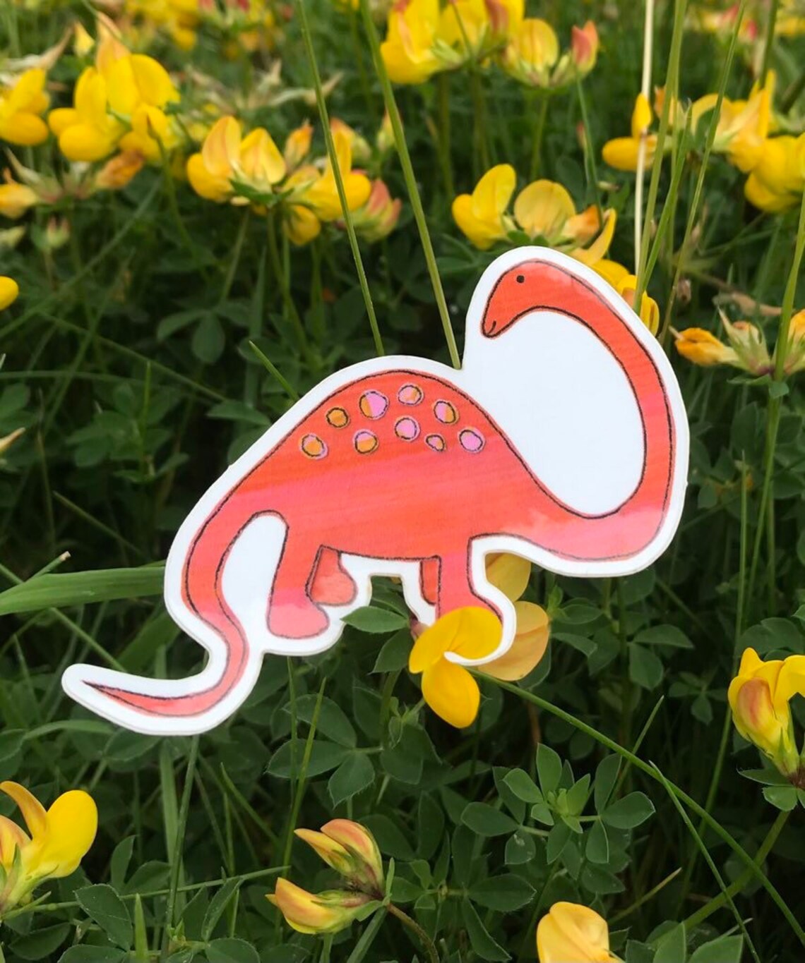 Dinosaur Sticker / Dino Vinyl Sticker / Pink Dinosaur Sticker Etsy UK