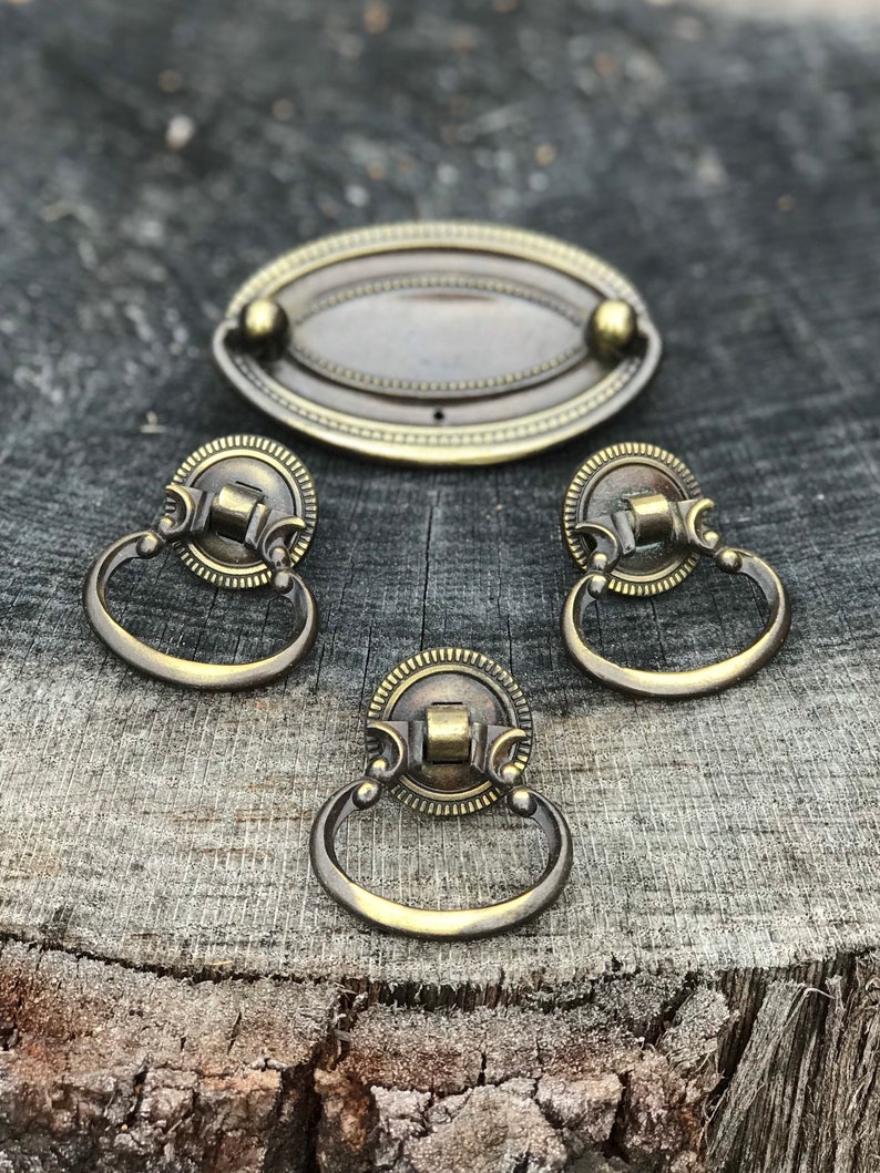 AMEROCK Vintage Brass Hepplewhite Pulls Etsy