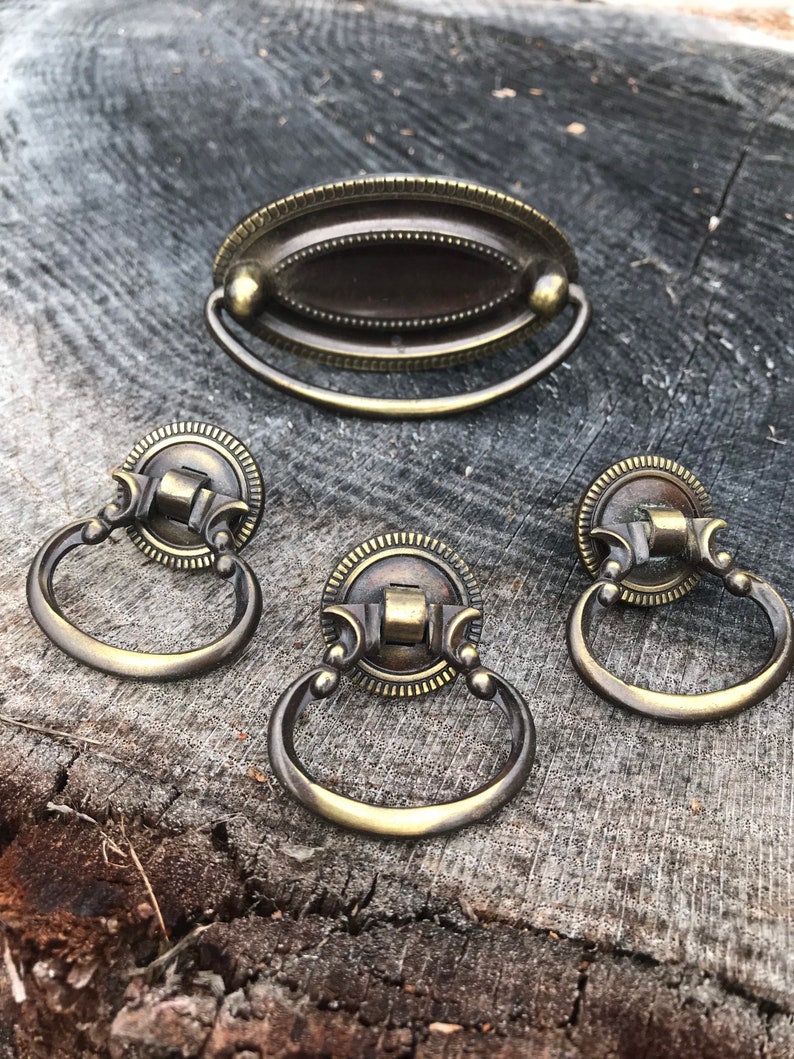 AMEROCK Vintage Brass Hepplewhite Pulls Single Etsy