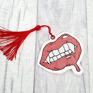 Vampire Mouth Lips Bookmark Embroidery Design DIGITAL DOWNLOAD machine embroidery