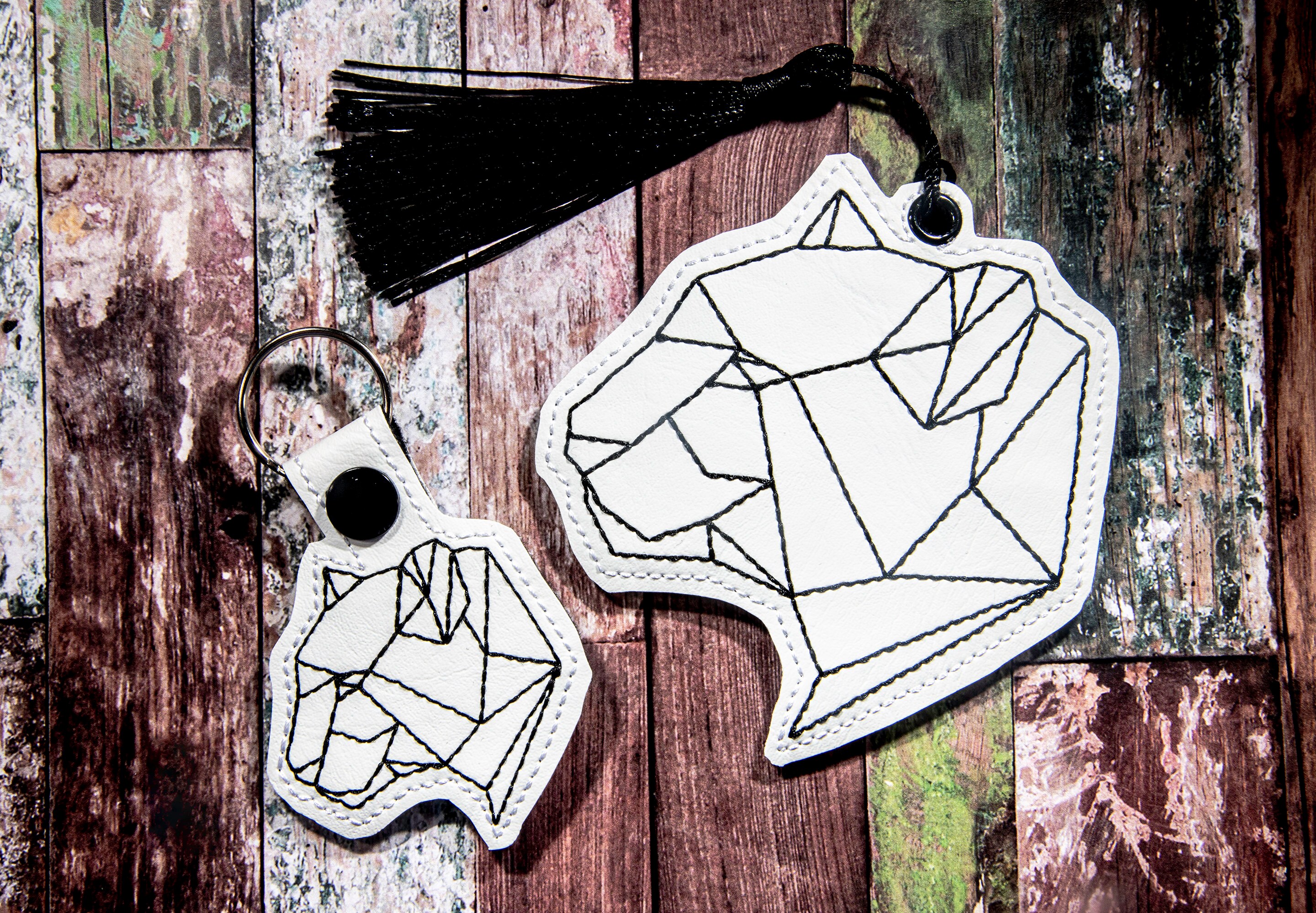 Tiger Animal GEO Bookmark Embroidery Design DIGITAL DOWNLOAD | Etsy