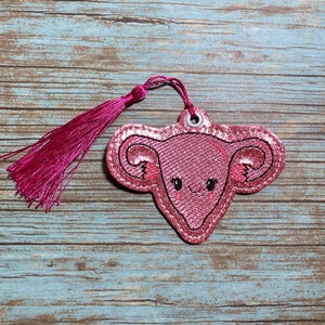 Kawaii Uterus Bookmark Embroidery Design DIGITAL DOWNLOAD machine embroidery