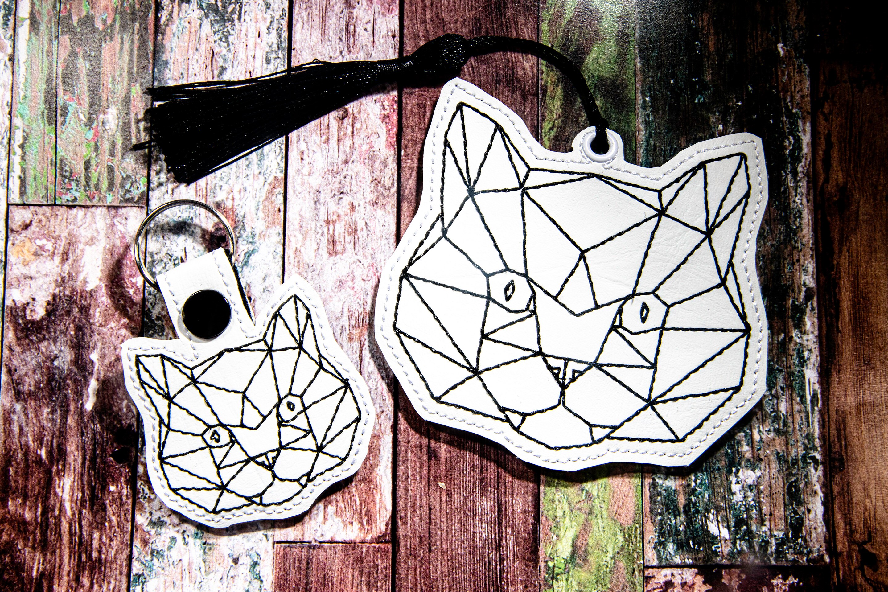 Cat Animal GEO Bookmark Embroidery Design DIGITAL DOWNLOAD - Etsy