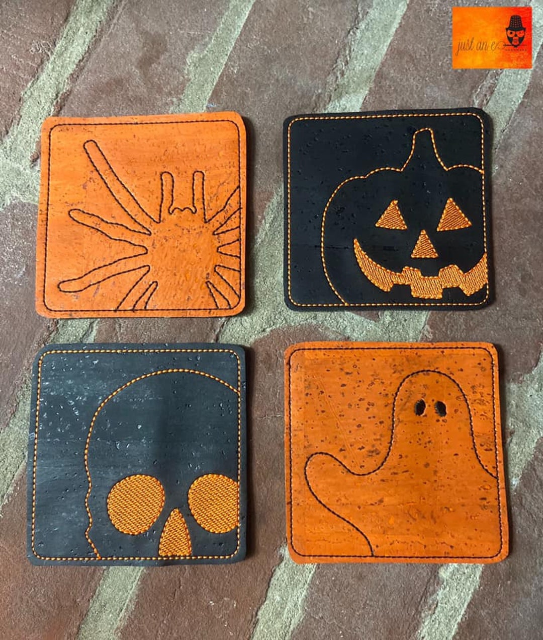 Halloween Coasters Amazon Embroidery Design DIGITAL DOWNLOAD Etsy