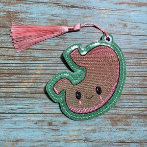 Kawaii Niere Lesezeichen Stickerei Design DIGITAL DOWNLOAD Maschine Stickerei