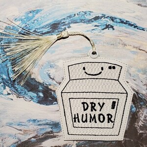 Dry Humor Bookmark Embroidery Design DIGITAL DOWNLOAD machine embroidery