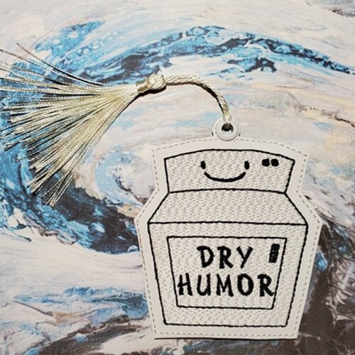 Dry Humor Bookmark Embroidery Design DIGITAL DOWNLOAD machine embroidery