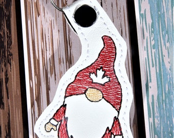 Canada Day Gnome SnapTab Embroidery Design DIGITAL DOWNLOAD machine embroidery