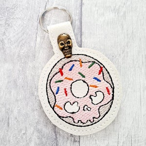 Donut Skull SnapTab Embroidery Design DIGITAL DOWNLOAD machine embroidery
