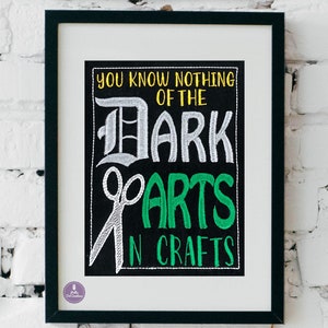 Dark Crafts Embroidery Design DIGITAL DOWNLOAD machine embroidery