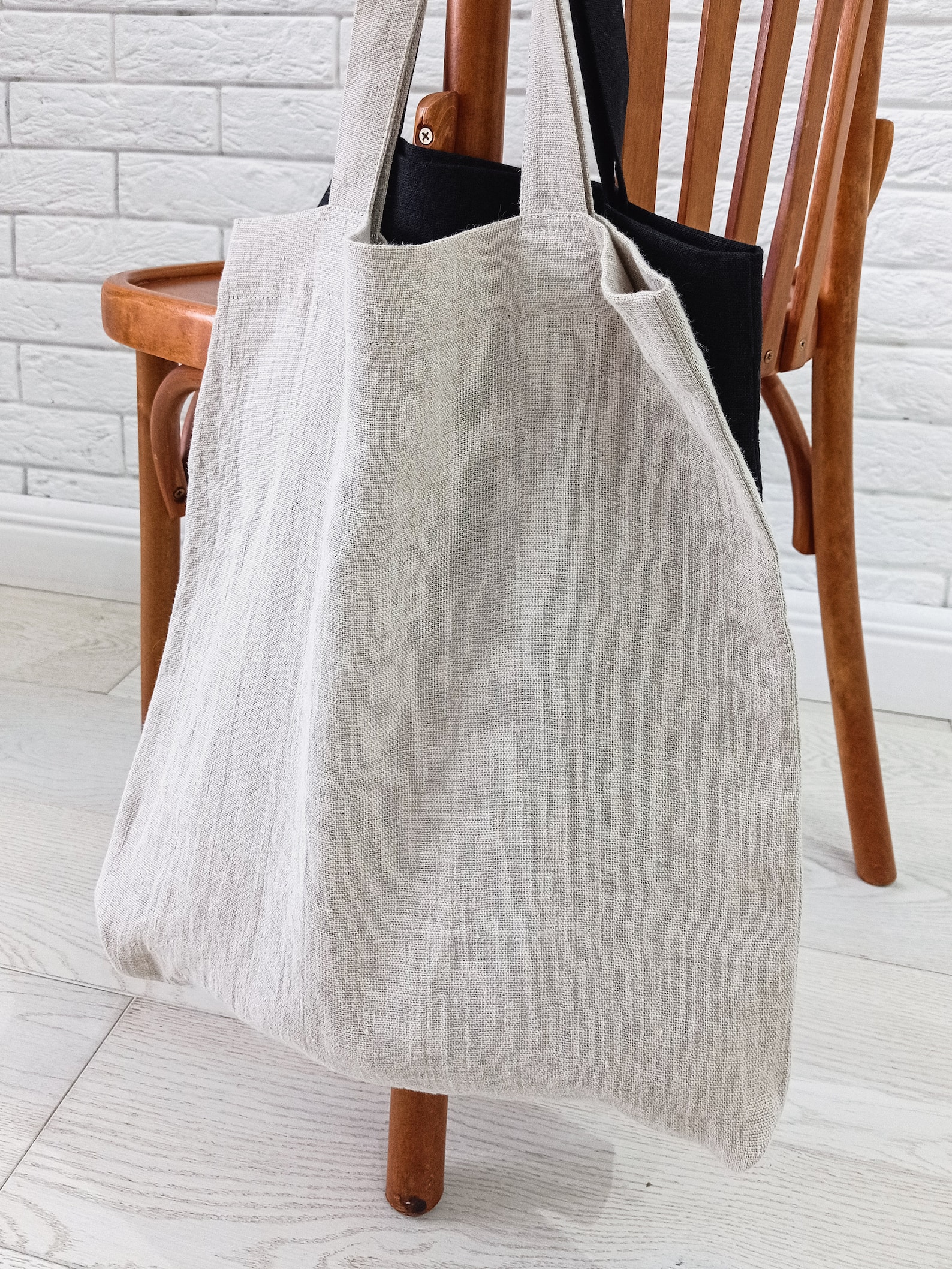 Linen bag Linen shoulder bag Linen tote bag Linen shopping Etsy