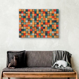 Wood Wall Art - Wood Wall Decor - Texture Wall Art - Living Room Decor - 3D Wall Sculpture - Modern Wall Art - Office Wall Art