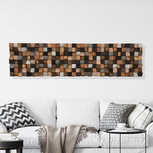 Wood Wall Art - Wood Sound Diffuser - Reclaimed Wood Art