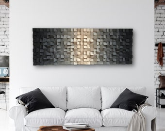 Wood Wall Art - Mosaic - Wood Sound Diffuser - Gradient Wall Art