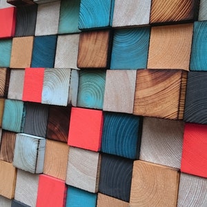 Wood Wall Art - Wood Wall Decor - Texture Wall Art - Living Room Decor - 3D Wall Sculpture - Modern Wall Art - Office Wall Art