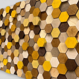 Hexagon Wall Art - Wooden Wall Decor - Geometric Wall Art