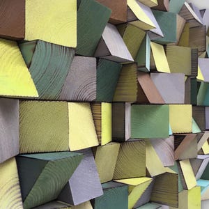Wood Wall Art - Geometric Wall Decor - Wood Acoustic Panel