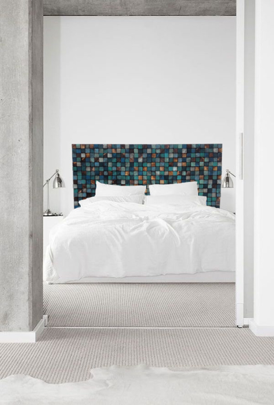 Reclaimed Wood Headboard Wood Wall Art Acoustic Panel Etsy