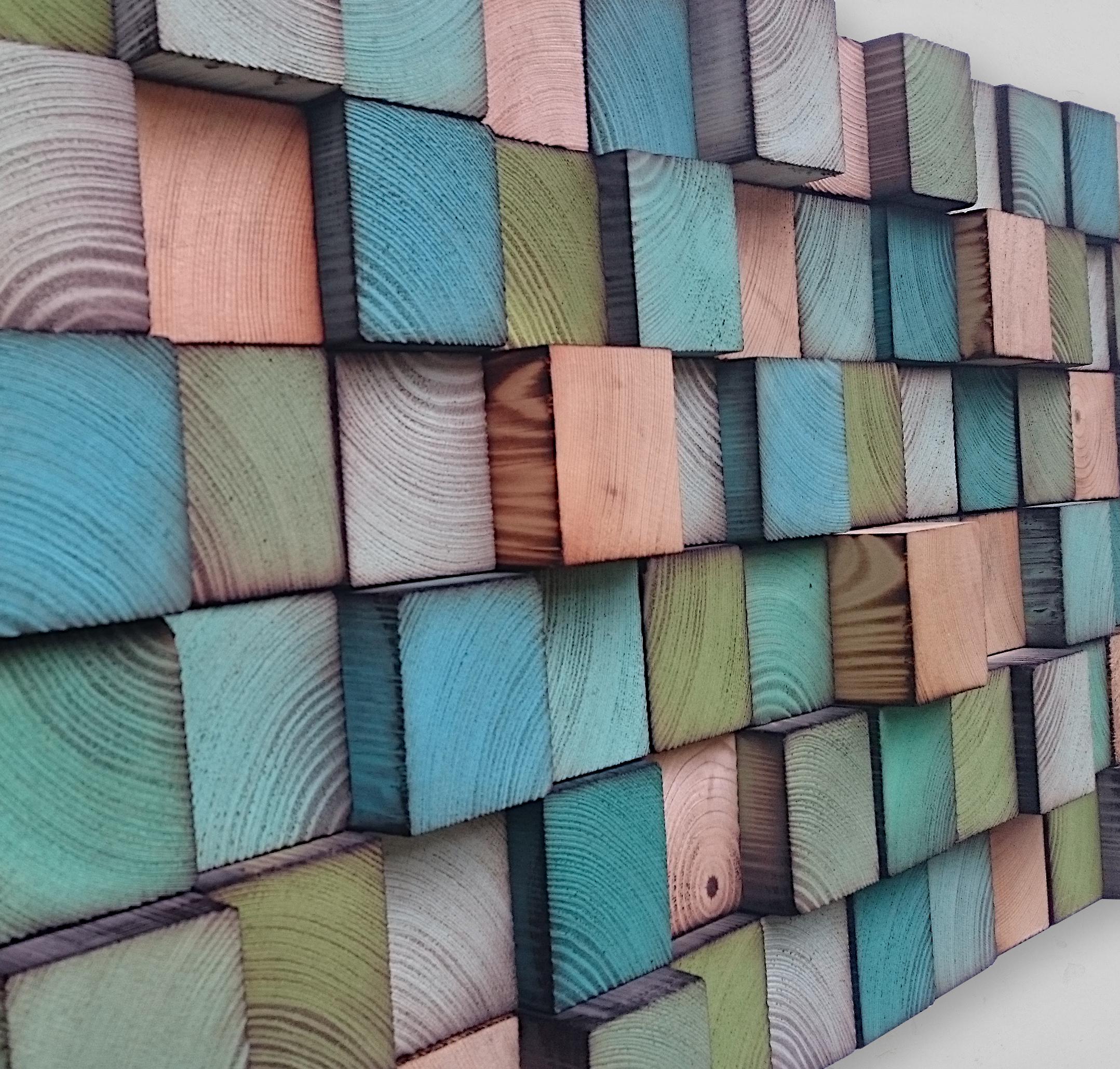 Reclaimed Wood Wall Sculpture – Handmade Pine Mosaic Art - Etsy