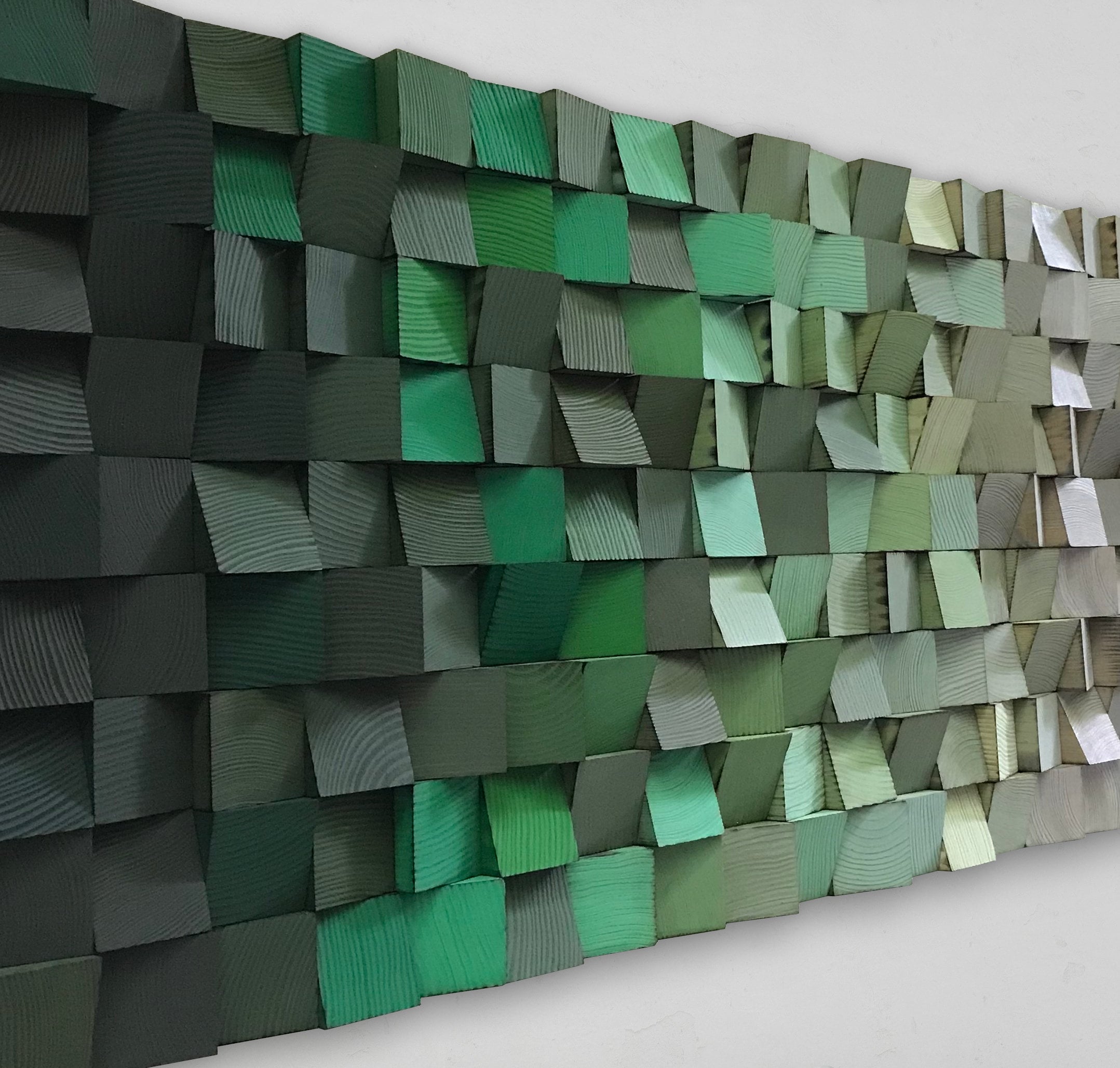 Reclaimed Wood Wall Art – Green Grey Silver Sound Diffuser - Etsy