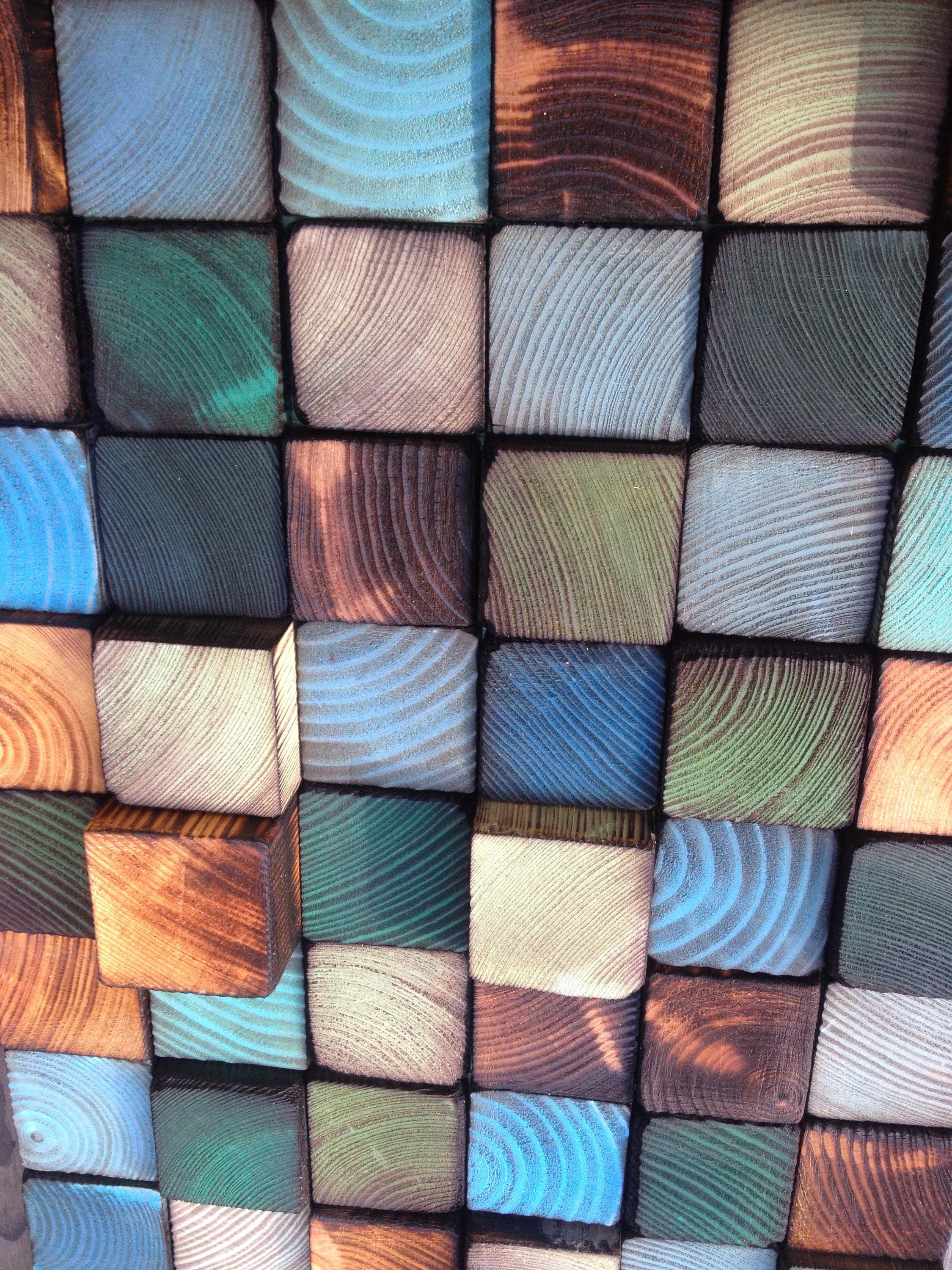 Reclaimed Wood Geometric Wall Art – Handcrafted Mosaic Sculpture - Etsy ...