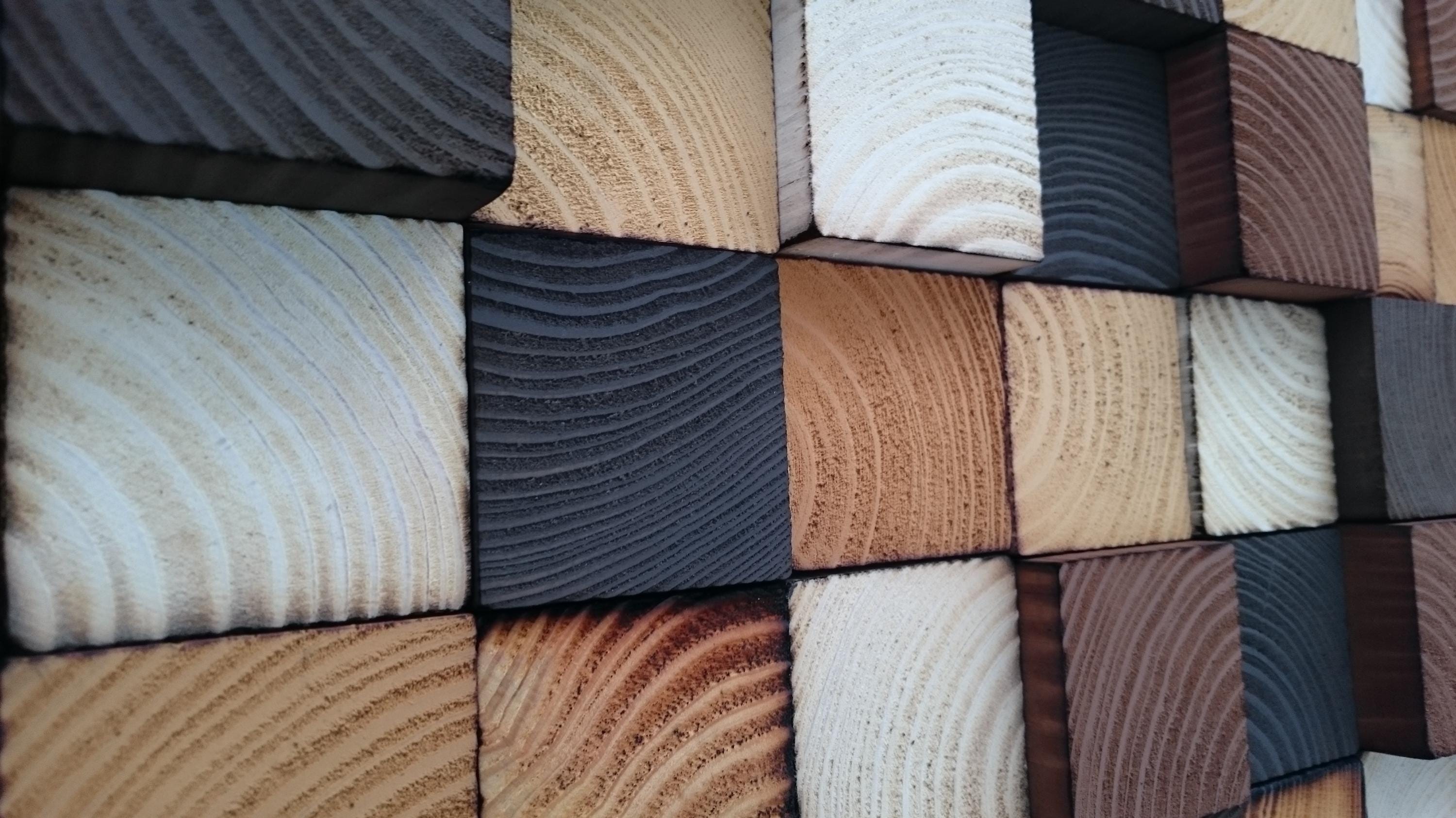 Geometric Wood Wall Art - Handcrafted Reclaimed Pine Mosaic - Etsy