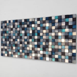 Geometric Wall Art - Wood Wall Decor - Office Wall Art - Wood Decoration