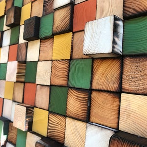 Geometric Wall Art - Wood Wall Decor - 3D Wall Art