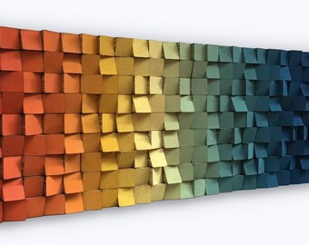 Wall Art - Mosaic - Wood Sound Diffuser - Gradient Wall Art