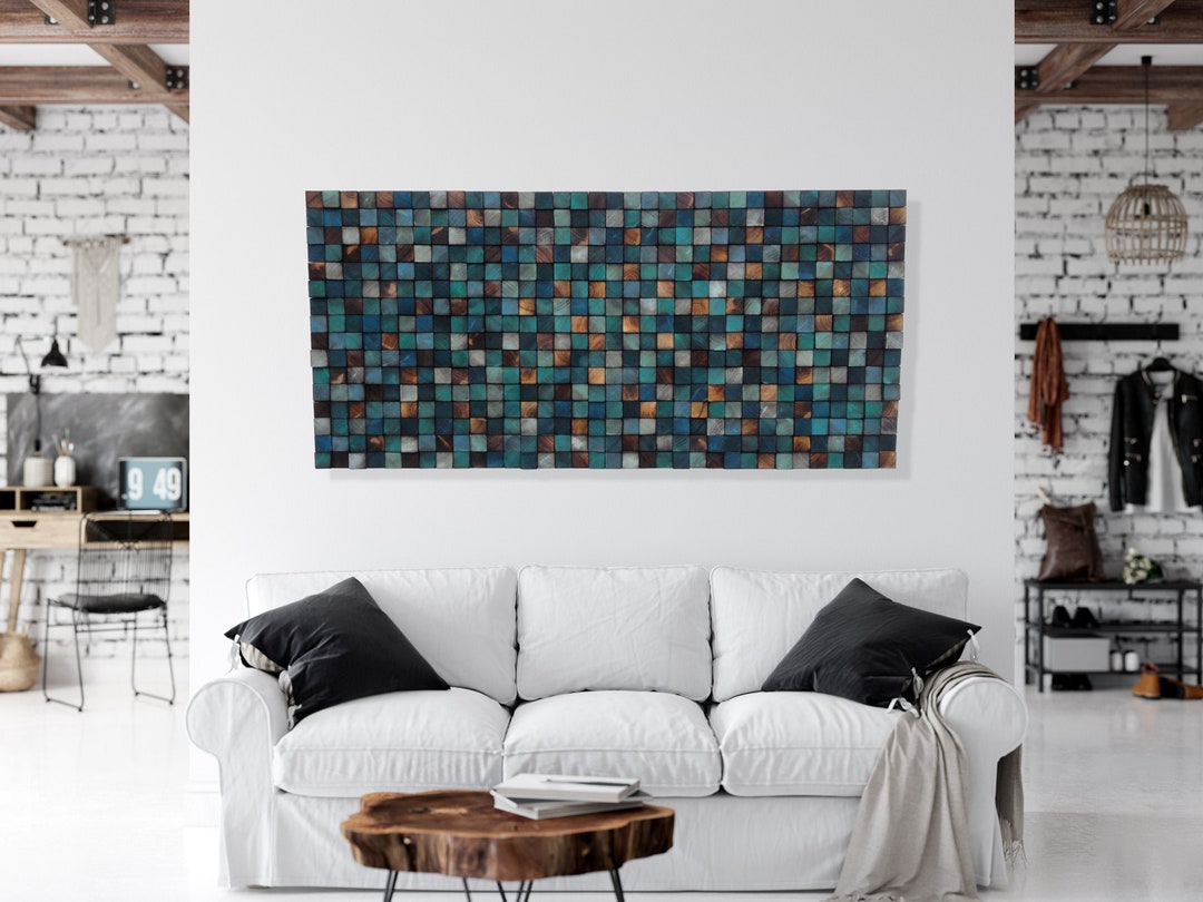 Reclaimed Wood Headboard Wood Wall Art Acoustic Panel Etsy