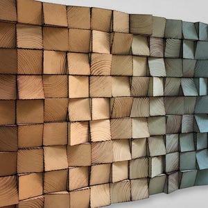 Handmade Wall Art - Wood Wall Decor - Ombre Wall Art
