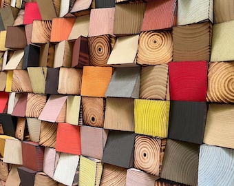 Arte mural artesanal en madera reciclada – Difusor de sonido rústico