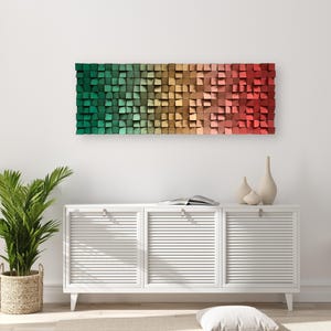 Wood Wall Art - Wood Sound Diffuser - Reclaimed Wood Art - Gradient Wall Art
