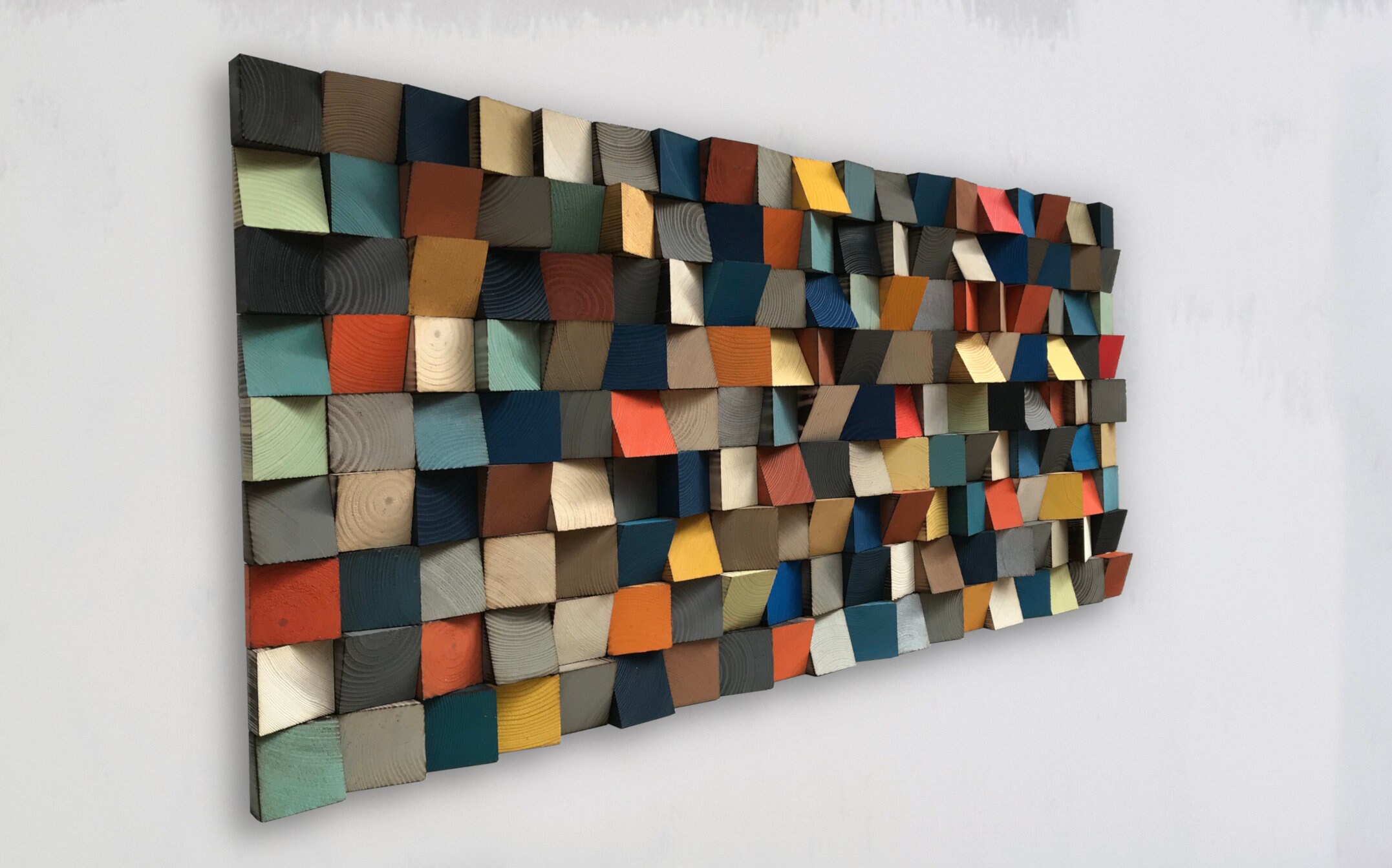 Reclaimed Wood Wall Art - Mosaic - Sound Diffuser - Etsy