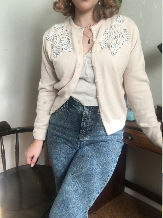 1950s Beaded Cardigan