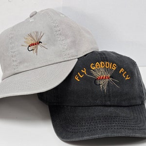 Trout Fishing hat for husband fishing gift for dad Gift for Fisherman fly Fishing gift for husband Custom Fishing hat caddis fly hat fishing