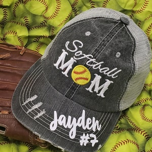 Softball Mom Hat | Softball Hat | Softball Mom Cap | Softball Cap |trucker hat | Softball Mom | softball | Mom gift | Mother&#39;s Day Gift |h1
