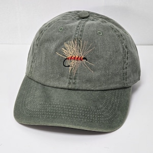 Trout Fishing hat for husband fishing gift for dad Gift for Fisherman fly Fishing gift for husband Custom Fishing hat caddis fly hat fishing