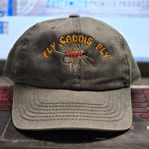 Trout Fishing hat for husband fishing gift for dad Gift for Fisherman fly Fishing gift for husband Custom Fishing hat caddis fly hat fishing