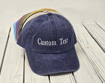 Custom text embroidered hat Personalized Cap Baseball hat Gift for Dad Embroidered logo Custom hats Bachelorette hats custom embroidered