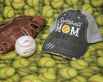 Softball Mom Hat | Softball Hat | Softball Mom Cap | Softball Cap |trucker hat | Softball Mom | softball | Mom gift | Mother's Day Gift |h1