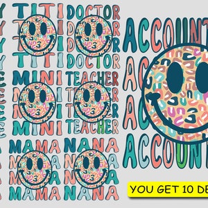 Retro accountant png design boho accountant tshirt design accountant vintage shirt design png accountant sweatshirt design png accountant