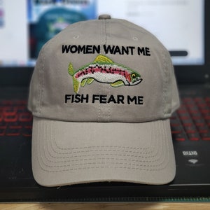Fishing Hat for Dad Fishing Hat for Husband Fishing Gift for Him for  Fathers Day Gift for Fly Fishing Women Want Me Fish Fear Me Hat -   Israel